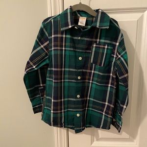 Gymboree 5T plaid button down! Worn once!